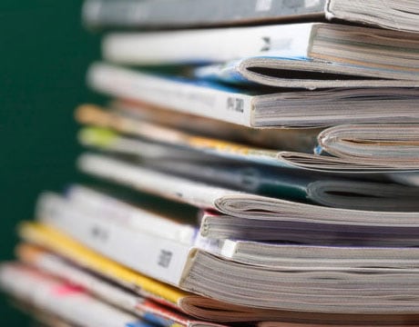 Stack of magazines